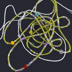 Lime Green Adjustable Waist Beads